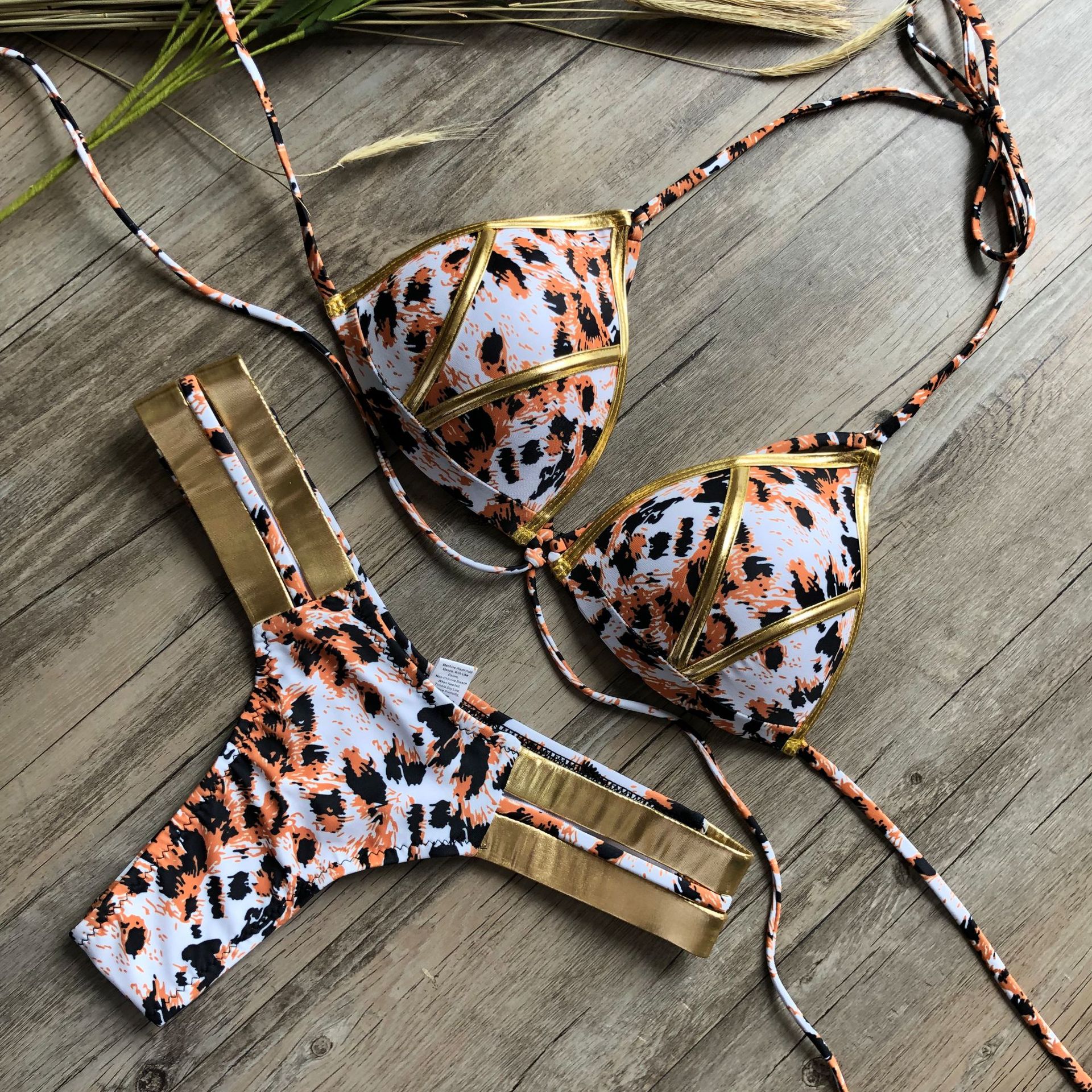 AfterSun Bronzing Bikini – Luxury Gold Glow Swimwear